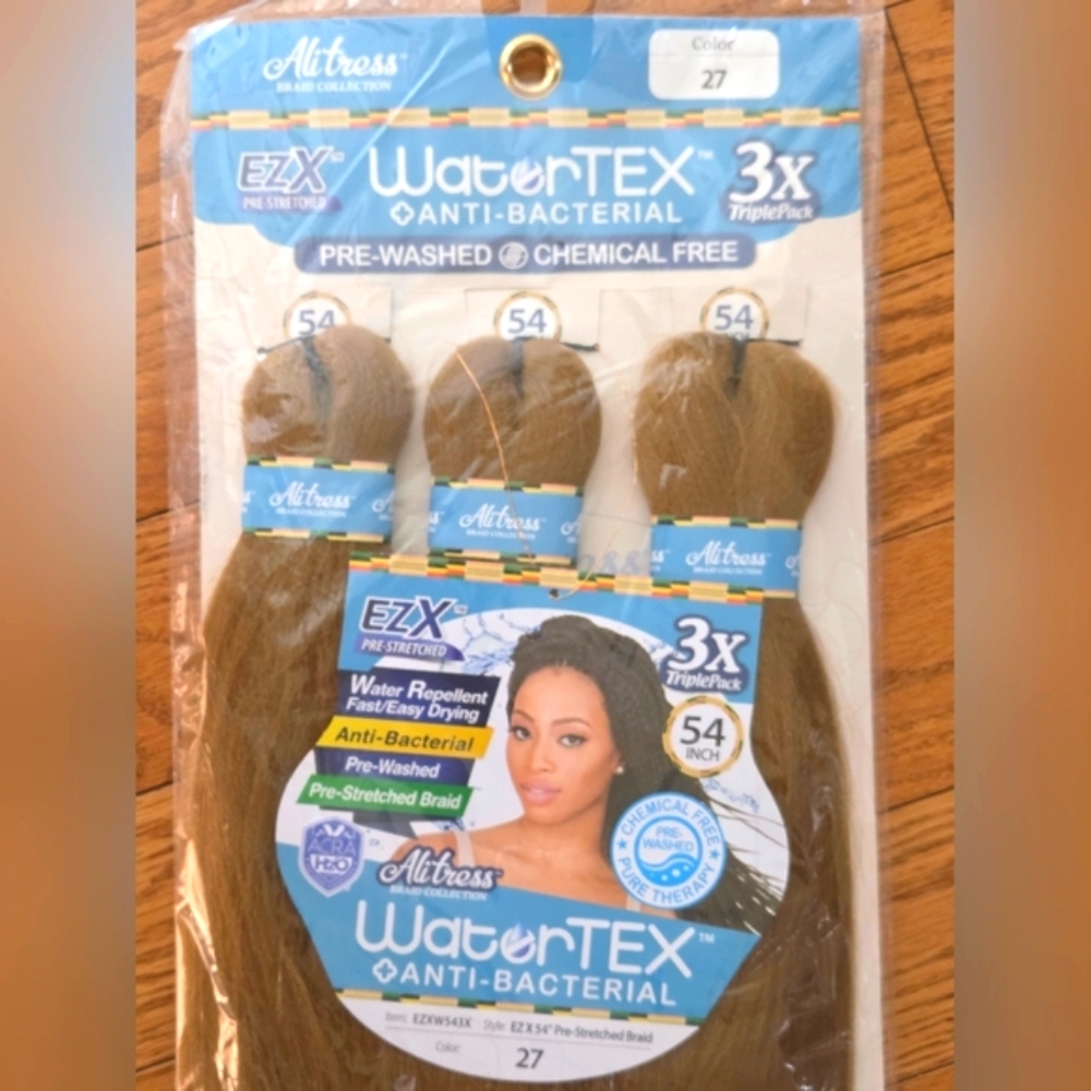 ALITRESS Braid Collection Anti-Bacterial Prewashed 54" EZ-X Hair Bundles #27 NIP